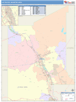 Las Cruces Metro Area Wall Map Color Cast Style
